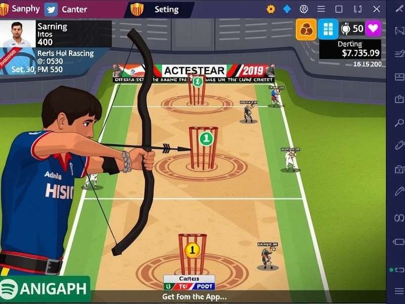 Indian Cricket Archery Master Game Interface